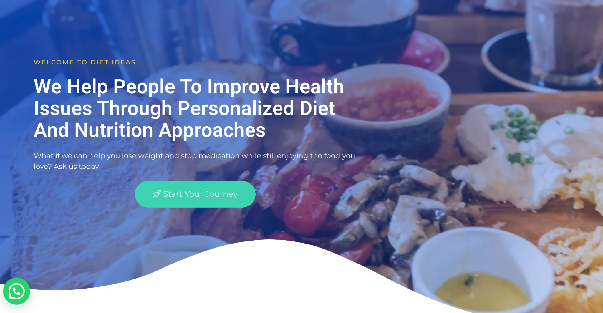 Homepage design for Diet Ideas, a nutrition and dietitian website designed by ByJiun.