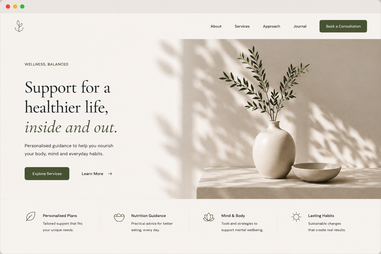 Mock website